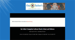 Desktop Screenshot of ourfatherslutheran.org