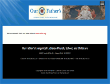 Tablet Screenshot of ourfatherslutheran.org